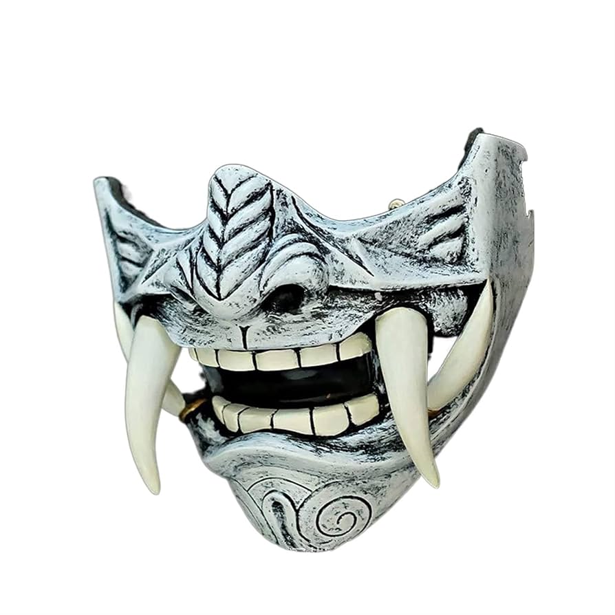黒色 鬼の顔マスク（ハロウィン限定) Amazon.co.jp: ハロウィンマスク 男性用 ハロウィン ハーフ